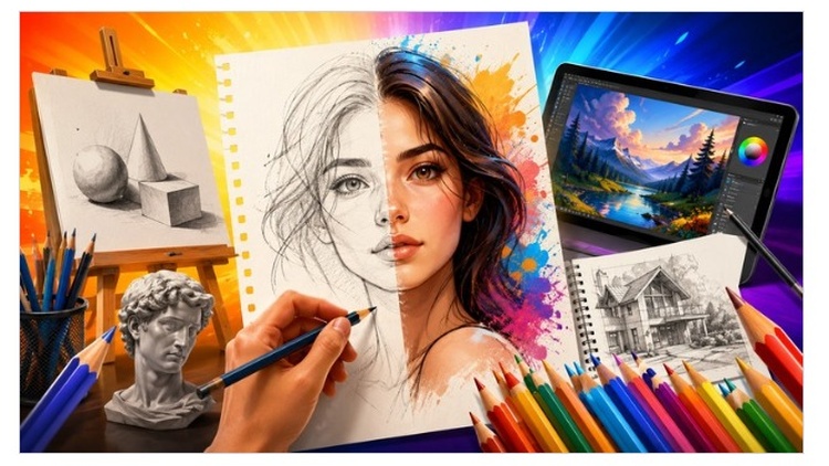 The Complete Drawing & Sketching Masterclass: Beginner to Pro in 30 Days